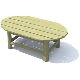 Wood Table Rustic 3D Object | FREE Artlantis Objects Download